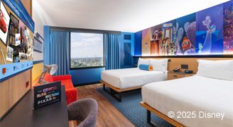 Images of two beds in a Standard-View Room.