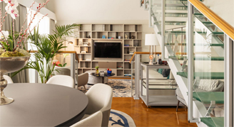 Image of a living are in a Prestige Suite.