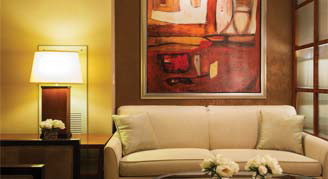Image of the seating area in a One-Bedroom Balcony Suite.