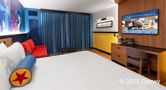 Image of a single bed in a Club Level Pool Terrace Room.