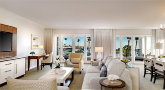 Image of a living room in the Governor's Suite.