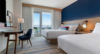 Bay-View Room with balcony and two queen beds at Gaylord Pacific Resort & Convention Center