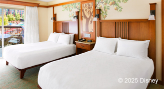 Image of a single bed in a Premium Pool-View Room.