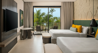 Photo of Partial-Ocean-View room with two queen beds.