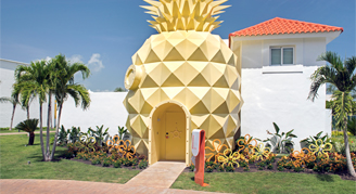 Pineapple shaped of a gate 