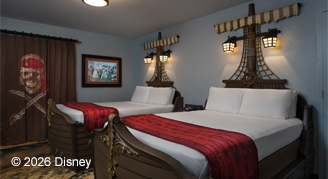 Pirate Standard-View Room - Two Double Beds Mobility Accessible with Tub