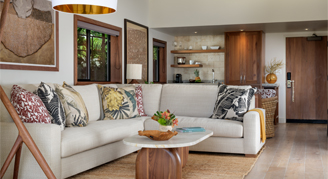 Ocean-View One-Bedroom Suite living room