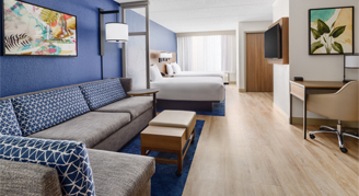 Image of two beds in a Room.