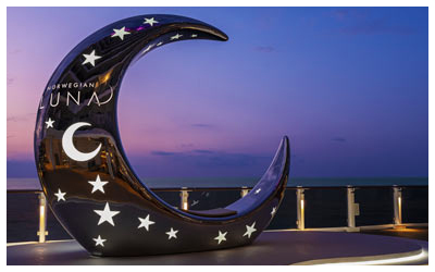 image is of luna moon bench