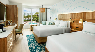 Faro Blanco Resort Marathon Florida Keys, Curio by Hilton Resort View 2 queens room