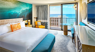 Diamond Head Ocean-View Room - One King Bed