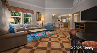 The living room of a three-Bedroom Grand Villa 