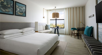 Image of a single bed in a Club Level Room.