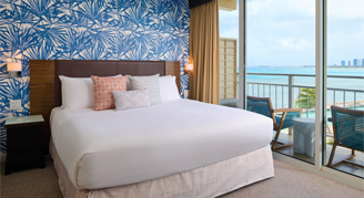 Ocean-View Room - One King Bed at Kaimana Beach Hotel