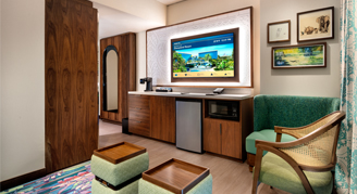 Standard-View Duo Studio - One Queen Pull-Down Bed Hearing Accessible