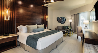 Wooden wall one king bed bedroom