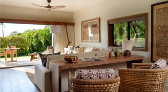 Garden-View One-Bedroom Suite living room