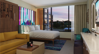 Standard-View Deluxe Studio - One Queen Bed and One Pull-Down Bed Hearing Accessible