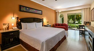 Image of the Luxury Junior Suite at the El Dorado Royale in Riviera Maya Mexico.