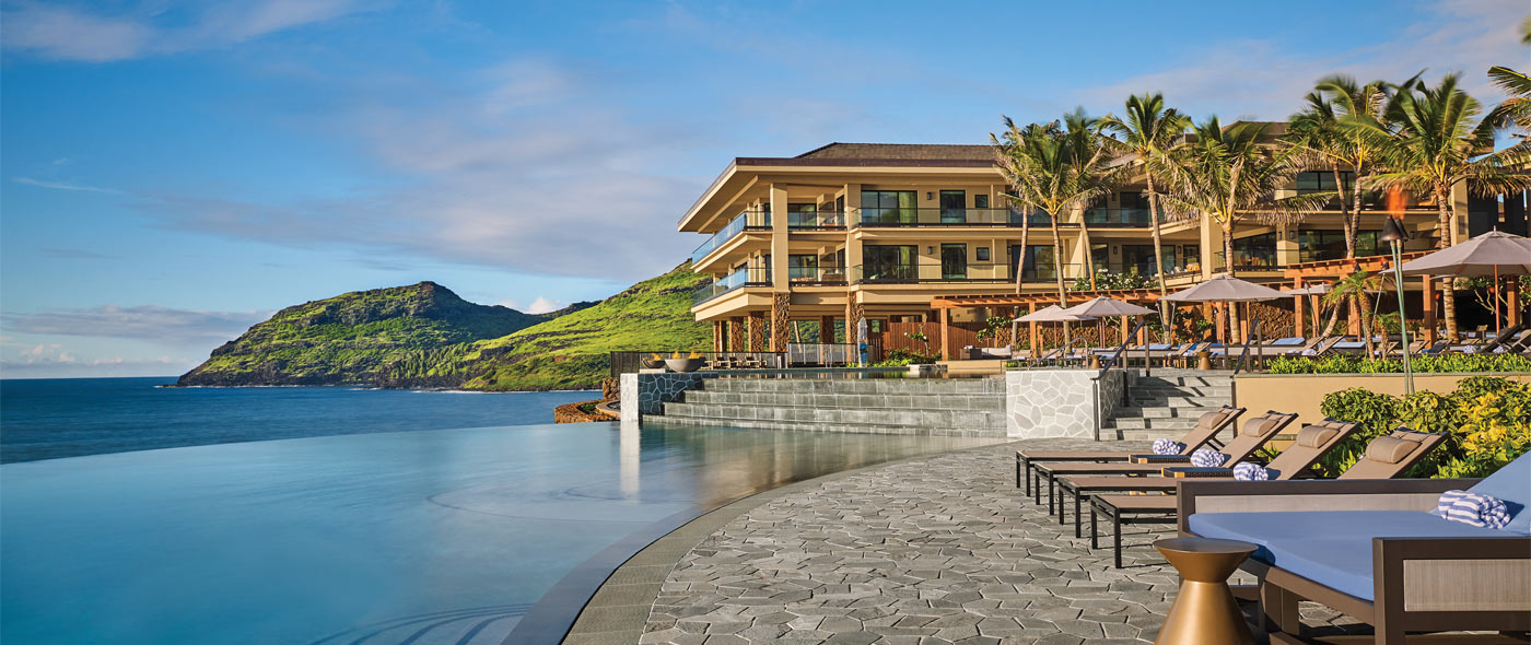 Pool view at the Timbers Kauai Ocean Club & Residences.