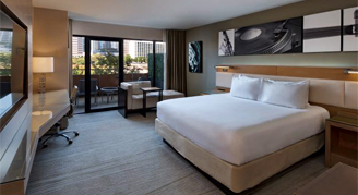 Image of a single bed in a Lake-View Balcony Room.