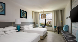 Image of two beds in a Club Level Room.