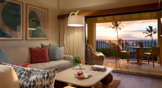 Celebration Ocean-View One-Bedroom Suite living room