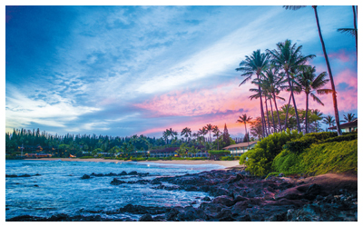 Napili Bay at sunset