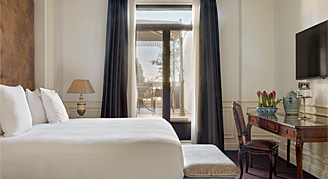 Penthouse suite with a TV