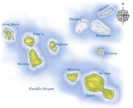 Are there any good detailed maps of the Tahitian Islands?