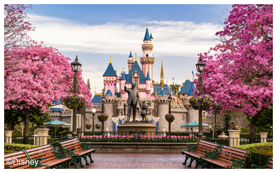 Statue of Walt Disney and Disney Castle