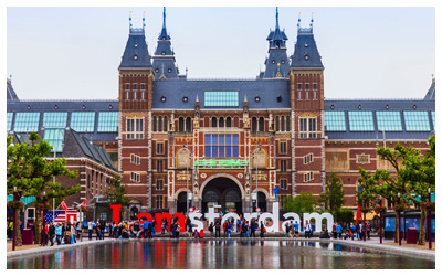 Entrance to the Rijksmuseum Museum.