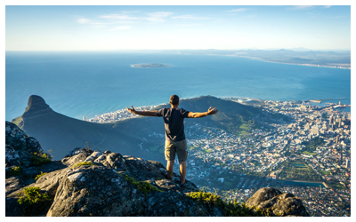 View of Cape Town from Table Mountain.