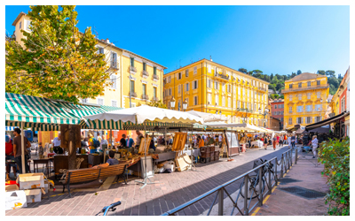 Image of market in Nice, France.
