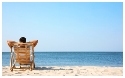 Man in beach chair.