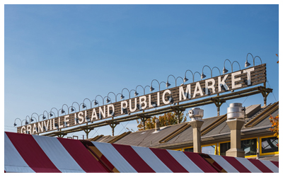 Image of the Granville Island Public Market sign.